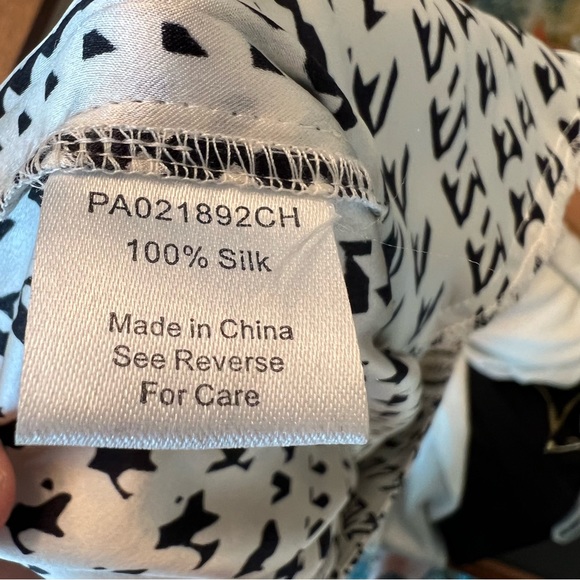 Parker Silk Black and White Houndstooth Ankle Pants Lindy Size 0 - Picture 10 of 15